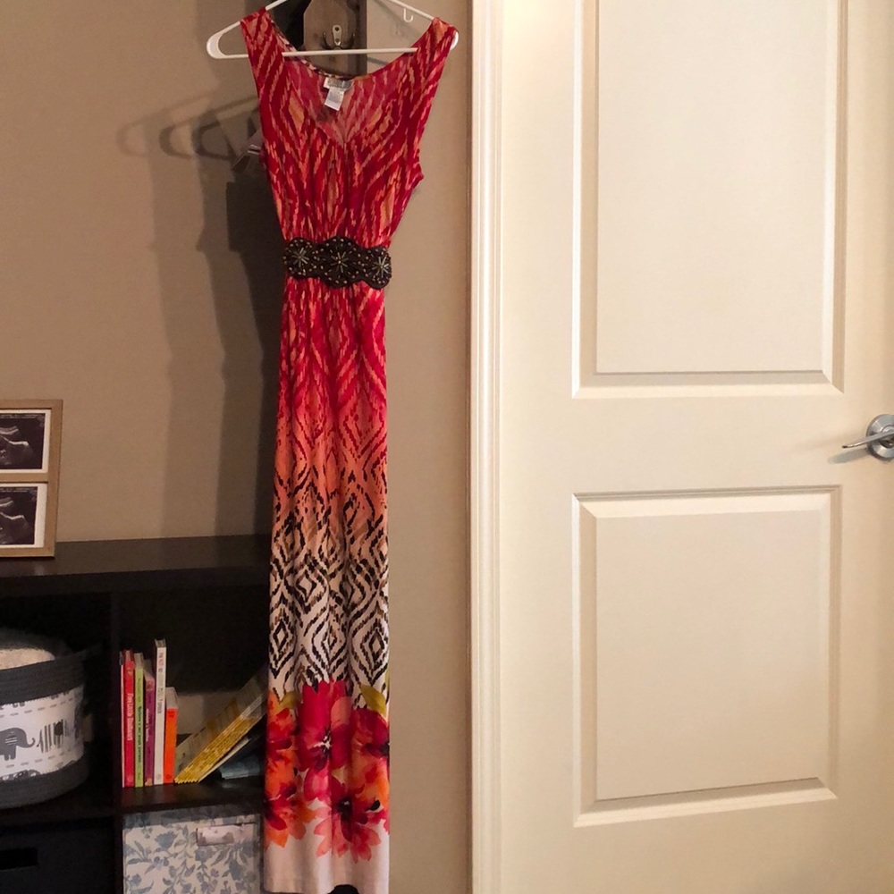Beautiful Mixed Pattern Maxi Dress